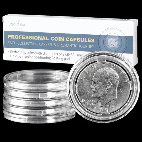 Vista 11 de Cápsulas de monedas con 4 bolsillos posicionamiento almohadillas flotantes coleccionista para Lincoln Cent/Penny/Canadian 1 Cents/Euro 2 Cents 6