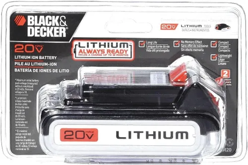 Vista 10 de BLACK+DECKER Batería 20V MAX, Batería de Iones de Litio 1.5Ah, Tiempo de Funcionamiento Extendido, Compatible con Herramientas, Equipo