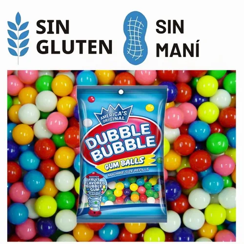 Vista 8 de Recargas de máquina de chicles mini Dubble Bubble 4.4 oz bolsa (paquete de 2), chicle de sabor a fruta surtido de 1/2 pulgada 13mm, paquete