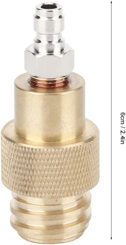 Vista 5 de AYNEFY Adaptador de agua, TR21-4 Adaptador de latón de rosca macho Convertidor de botella de gas de agua Adaptador de cilindro de CO2 Piezas