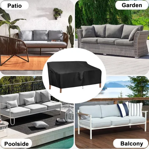 Vista 8 de OutdoorLines Funda Impermeable para Patio de Sofá de 3 Plazas para Exteriores - Fundas de Muebles de Patio Resistentes a los Rayos UV Resistentes a