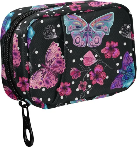 Vista 27 de Fustylead Organizador estético de píldoras de hongos rojos Amanita, bolsa de viaje, pequeño estuche portátil para píldoras para vitaminas y aceite