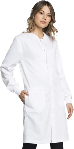 Vista 6 de Cherokee Abrigo de laboratorio profesional para hombres y mujeres con cierre frontal a presión WW350AB