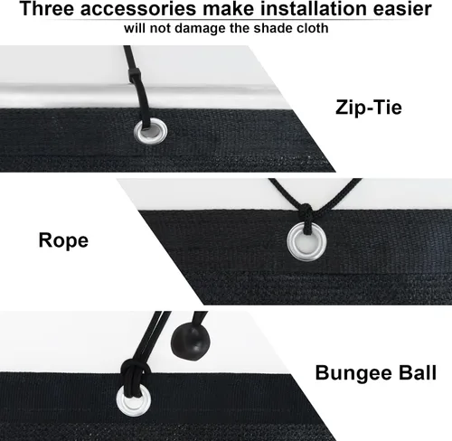 Vista 4 de KANAGAWA Tela para proteger el sol 8' x 10' para pérgola al aire libre con ojales, toldo con bloqueo UV para privacidad para patio, patios traseros