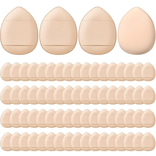Vista 11 de Gerrii 72 piezas de mini soplo de polvo, esponja de maquillaje de dedos, esponja suave para maquillaje, maquillaje para base, polvo facial, ajuste