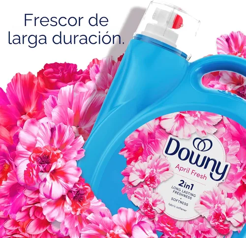 Vista 5 de Downy Líquido suavizante de telas, aroma fresco de abril, 111 onzas líquidas, 150 cargas