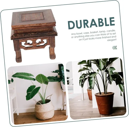 Vista 6 de Happyyami Macetas base para exteriores, macetas para plantas de interior, soporte de flores en maceta de interior, soporte para plantas