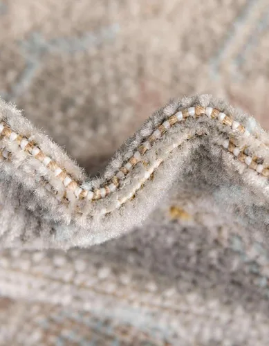 Vista 8 de Unique Loom Whitney Collection - Alfombra tradicional con borde (7 pies x 7 pies octagonal, gris nube)