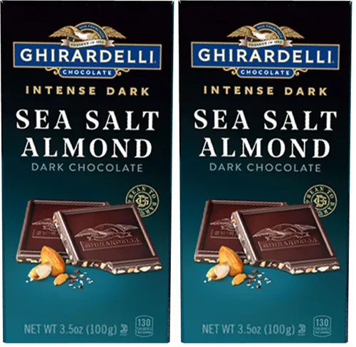 Vista 20 de GHIRARDELLI Barra de chocolate negro intenso, sal marina 60% cacao, barra de 3.5 onzas