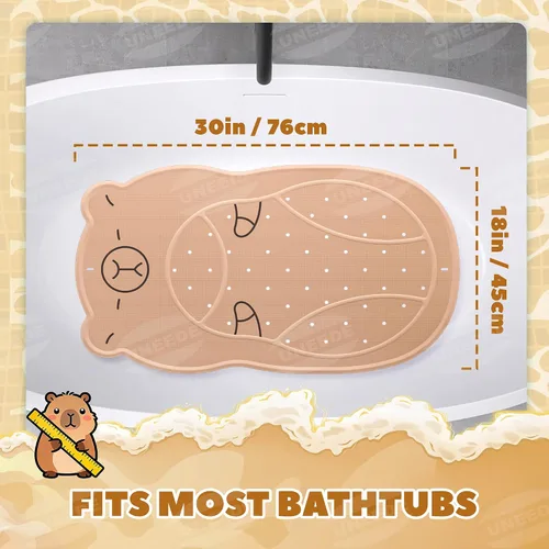 Vista 7 de UNEEDE Alfombra de Bañera Antideslizante para Niños, Alfombra de Ducha Antideslizante para Niños Pequeños, Superficie Antideslizante Lavable