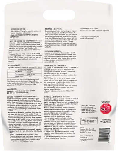 Vista 2 de HTH 52037R, Pool Care Shock Advanced, paquete de 12