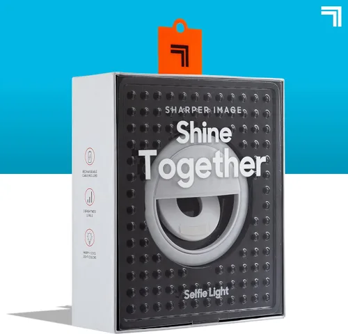 Vista 7 de SHARPER IMAGE Anillo de luz recargable con clip para selfie de 32 LED, uso multifuncional con 3 niveles de brillo ajustables, mejora las fotos