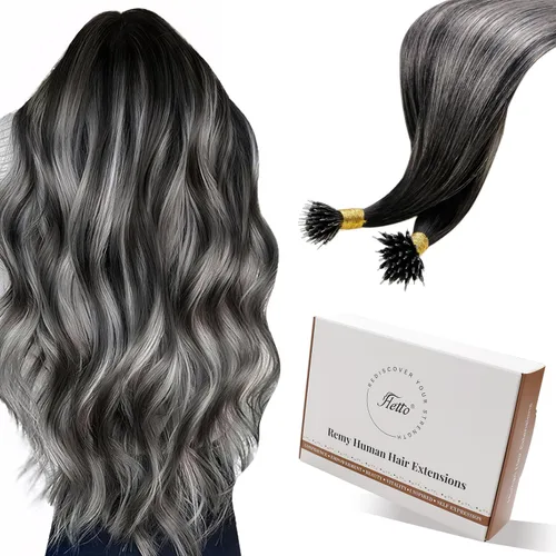 Vista 71 de 【Descuento】Hetto - Extensiones de cabello con cinta adhesiva, 40g, extensiones de cabello humano, color rubio ceniza oscuro degradado a rubio medio