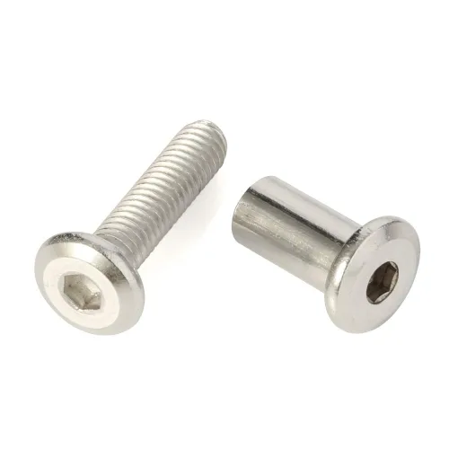 Vista 6 de Poste de tornillo apto para orificios de 5/16 pulgadas (0.315 in) de diámetro, macho M6 x 0.709 in hebilla de cinturón, tornillos de muebles, acero