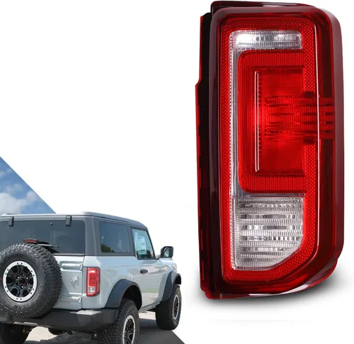 Vista 8 de Luz trasera lateral del conductor compatible con Ford Bronco 2021-2025 Modelo halógeno de estilo de fábrica OE (sin bombilla)