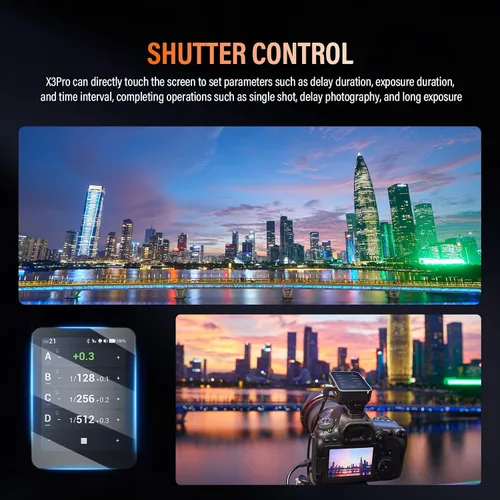 Vista 4 de Godox X3 Pro C TTL Disparador de flash inalámbrico para Canon (2026 actualizado) Control Camera Shutter, HSS, 2.4G X System, 2.4" OLED