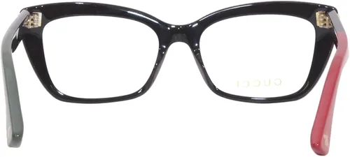 Vista 4 de Gucci GG0165ON 003 - Lentes de ojo de gato negrorojoverde, Negro Transparente Negro, 5117140