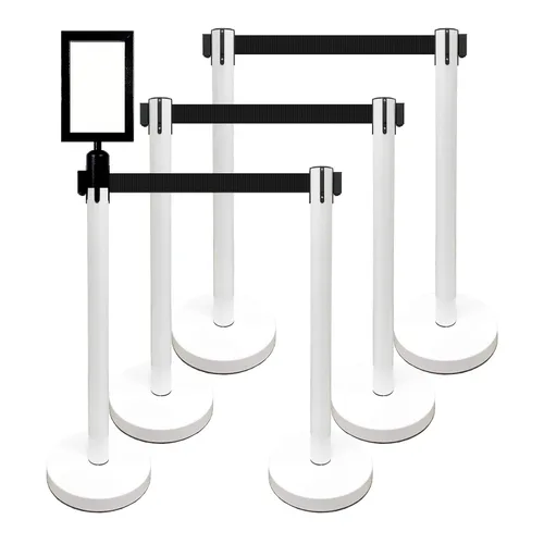Vista 37 de VIP Crowd Control - Juego de barreras de seguridad con cinturones retráctiles, 91 cm de altura, cinturón de 198 cm y soporte de pared Cinturón