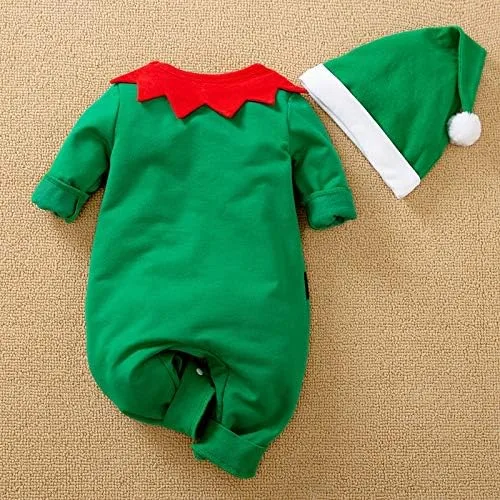 Vista 6 de My First Christmas - Conjunto de mameluco de manga larga para recién nacido, traje para bebé y niña