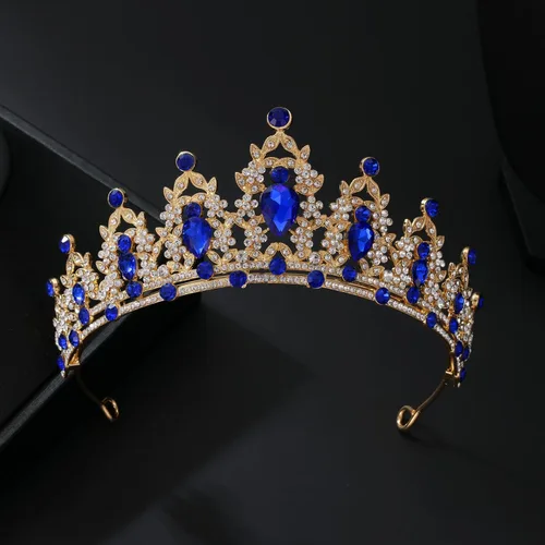 Vista 9 de Conjunto de tiaras y corona Azul