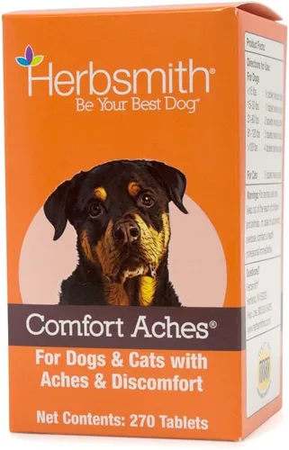 Vista 14 de Herbsmith Dolores de confort – Alivio del dolor a base de hierbas para perros + gatos – para dolores de mascotas + dolores – Suplemento