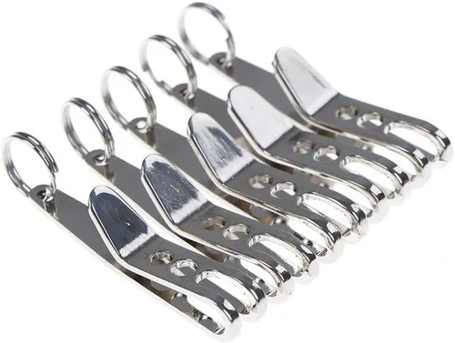 Vista 9 de Acxico Mini EDC Gear Pocket Suspensión Clip Percha Herramienta Llavero Llavero, Blanco