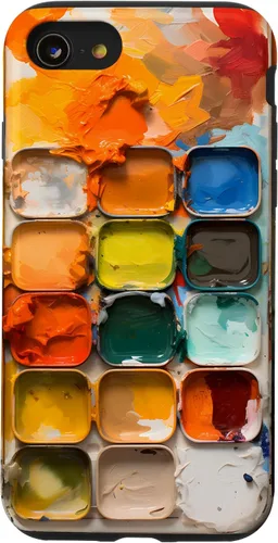 Vista 18 de Pinturas de acuarela y paleta de pintura, funda colorida para el iPhone 17