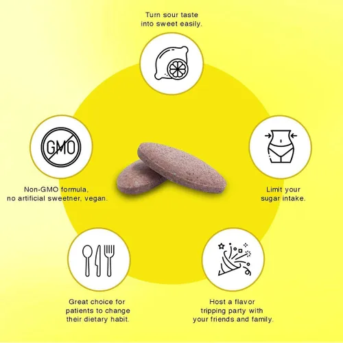Vista 6 de Miracle Frooties, Tableta grande de bayas milagrosas, fruta milagrosa cultivada 100% natural, se vuelve agridulce, cambia las papilas gustativas