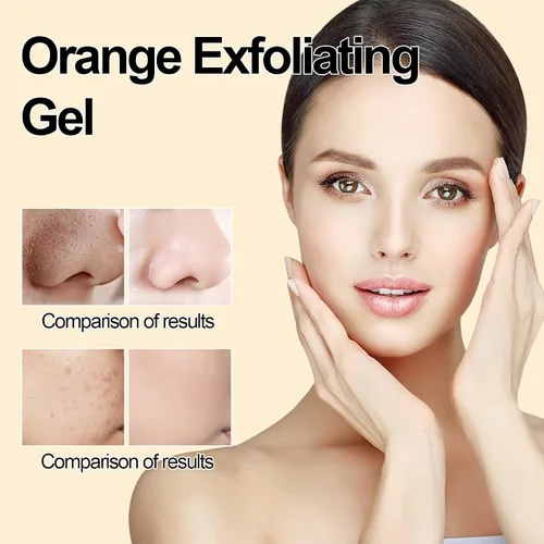 Vista 5 de Gel exfoliante FAIRYTALESPACE de naranja para rostro y cuerpo, gel de peeling de naranja, limpieza profunda de los poros, quita puntos negros