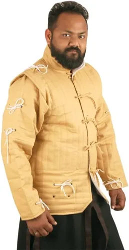 Vista 2 de THE MEDIEVALS Gambeson - Chaqueta acolchada gruesa Aketon, tela de algodón, vestido SCA