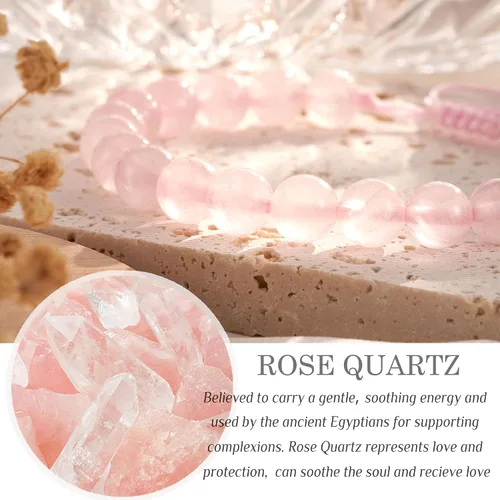 Vista 2 de Seyaa Pulsera de yoga para aliviar el estrés y la ansiedad, piedra de cristal natural, regalos curativos para mujeres, hombres y adolescentes