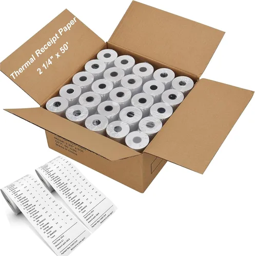 Vista 12 de Coopaty Papel térmico de 2 1/4" x 85', papel térmico para caja registradora POS (10 rollos)