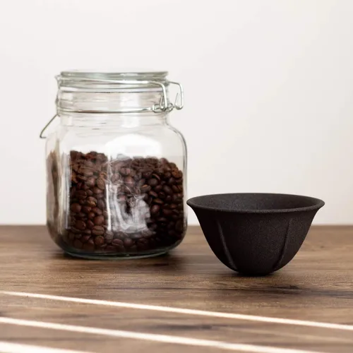 Vista 4 de Arita Ware NS-02 - Filtro de café de cerámica, pequeño, diámetro aproximado de 4,2 x 2,2 pulgadas (4.2 x 2.2 in), diseño de gotero ecológico