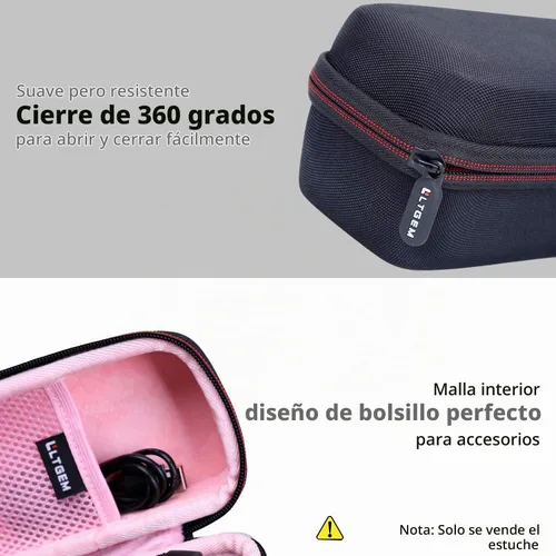 Vista 4 de LTGEM - Funda para altavoz Bluetooth portátil JBL Flip 7/6/5/Grip 5. Verde + gris