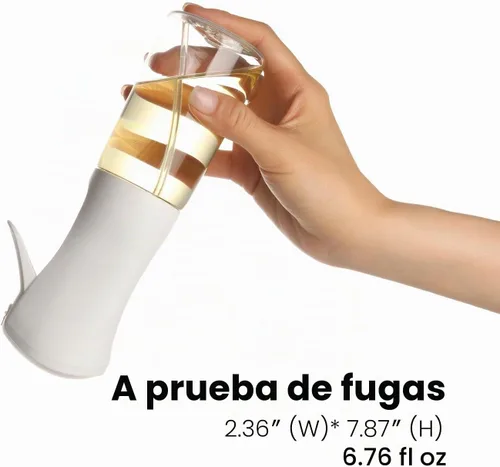 Vista 6 de Mistifi Botella de PET de 6.8 fl oz versión mejorada. Botella de spray de niebla fina para freidora de aire, aceite de oliva, aceite de aguacate