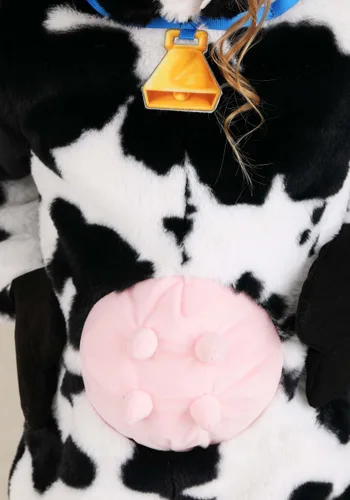 Vista 4 de Disfraz Deluxe de Ternerito de Vaca Manchada de Peluche Multicolor
