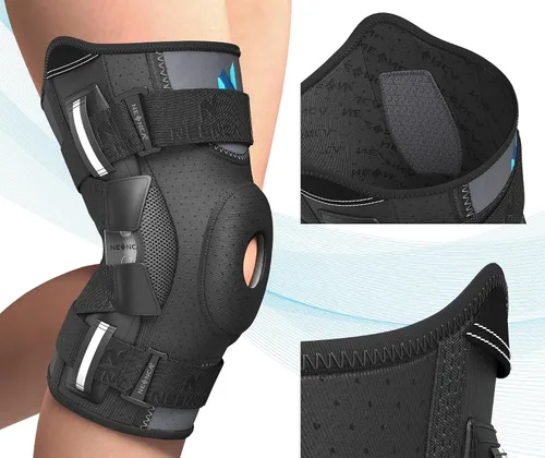 Vista 2 de NEENCA Rodillera profesional para dolor de rodilla, soporte de rodilla articulado. HX034-US-XXL-test1
