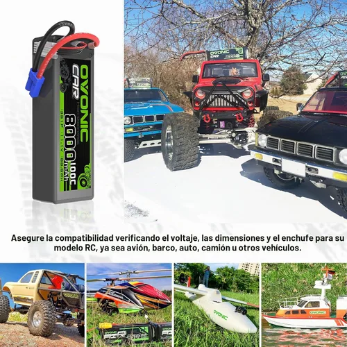 Vista 5 de OVONIC 3S lipo Batería 100C 8000mAh Lipo con conector EC5 (paquete de 2)