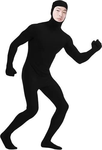 Vista 3 de Disfraz con máscara de lycra spandex para hombres Ensnovo