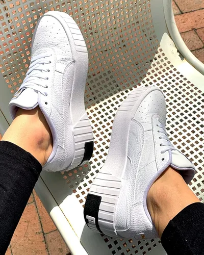Vista 8 de PUMA Tenis Cali Wedge para mujer, Blanco