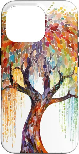 Vista 20 de Weeping Willow Tree Colorful Mosaic Case for iPhone 17