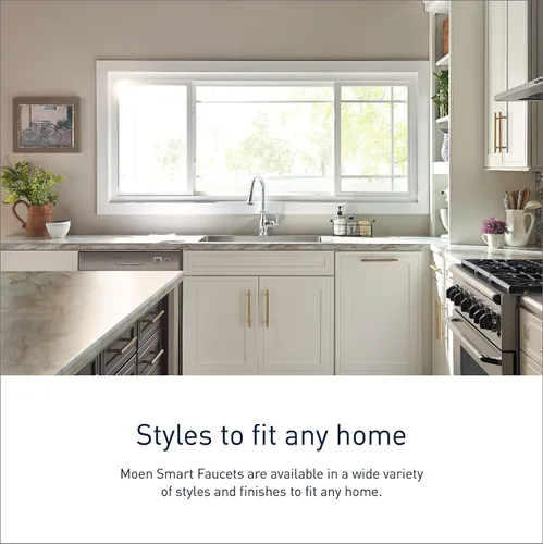 Vista 7 de Moen 7185C Brantford - Grifo monocontrol para cocina con aumentador de potencia y sistema retráctil