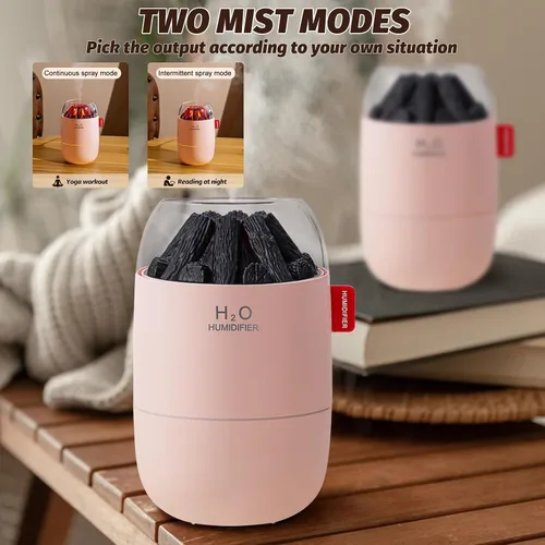 Vista 3 de Mini humidificador portátil para escritorio, dormitorio, planta de interior, 9.5 fl oz, humidificador para oficina o habitación pequeña, alimentado