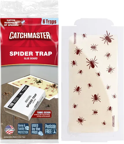 Vista 9 de Catchmaster Trampas de pegamento extra resistentes XL para ciempiés y arañas, paquete de 20 unidades, atrapa insectos, trampas para arañas, grillos