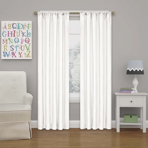 Vista 43 de ECLIPSE Kendall - Cortina térmica opaca moderna con bolsillo para cortinero, para dormitorio o sala de estar (1 panel), 42 x 54 pulgadas, alcachofa