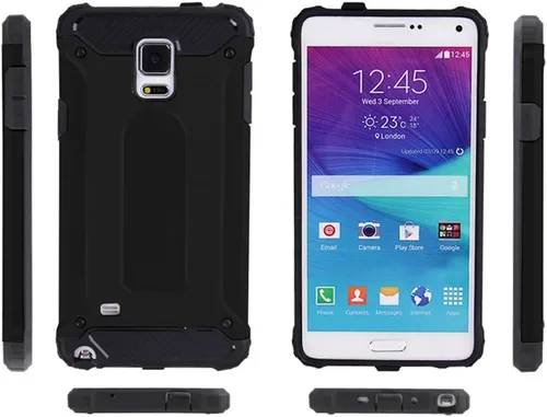 Vista 2 de Funda de teléfono para Samsung Galaxy Note 3 con protector de pantalla de vidrio templado y accesorios para celulares, goma resistente, de doble