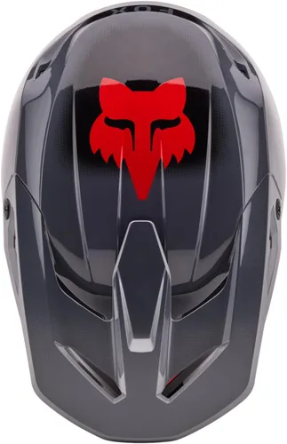 Vista 7 de Fox Racing Casco Unisex V1 para Motocross y Bicicleta de Tierra, Gris/Rojo, Extra Pequeño
