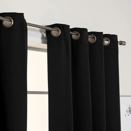 Vista 34 de Best Home Fashion Cortinas opacas aisladas térmicamente - Parte superior del ojal de bronce antiguo - 52" de ancho x 84" Largo - (Juego de 2 Paneles)
