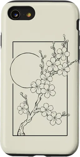 Vista 18 de iPhone 16 Japanese Graphic Cherry Blossom with Sun Case