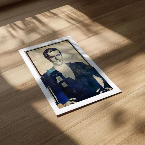 Vista 6 de CultClassicPosters Doctor Who 12th Doctor Art Print – Póster minimalista hecho a mano de 13 × 19 con Peter Capaldi y TARDIS – Papel fotográfico